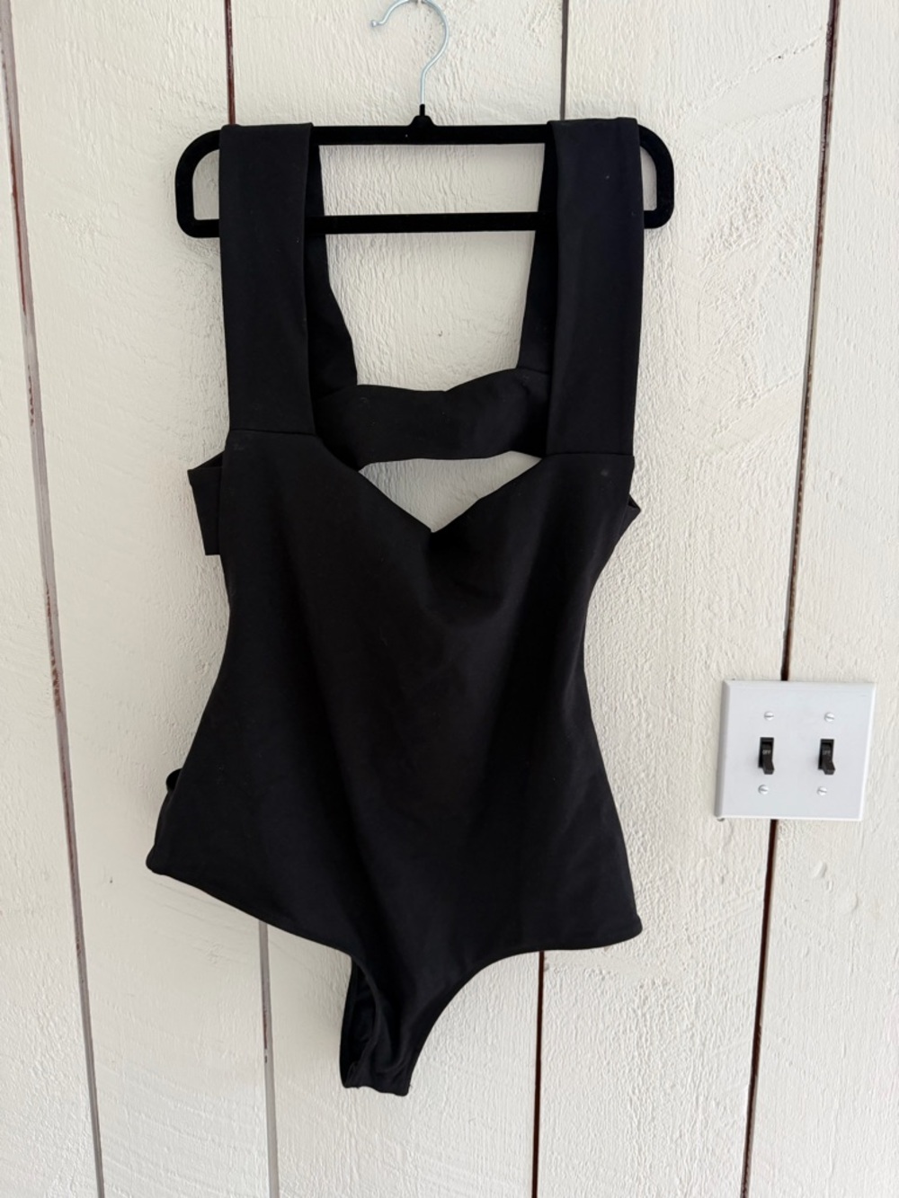 Free People Black Cutout Bodysuit
